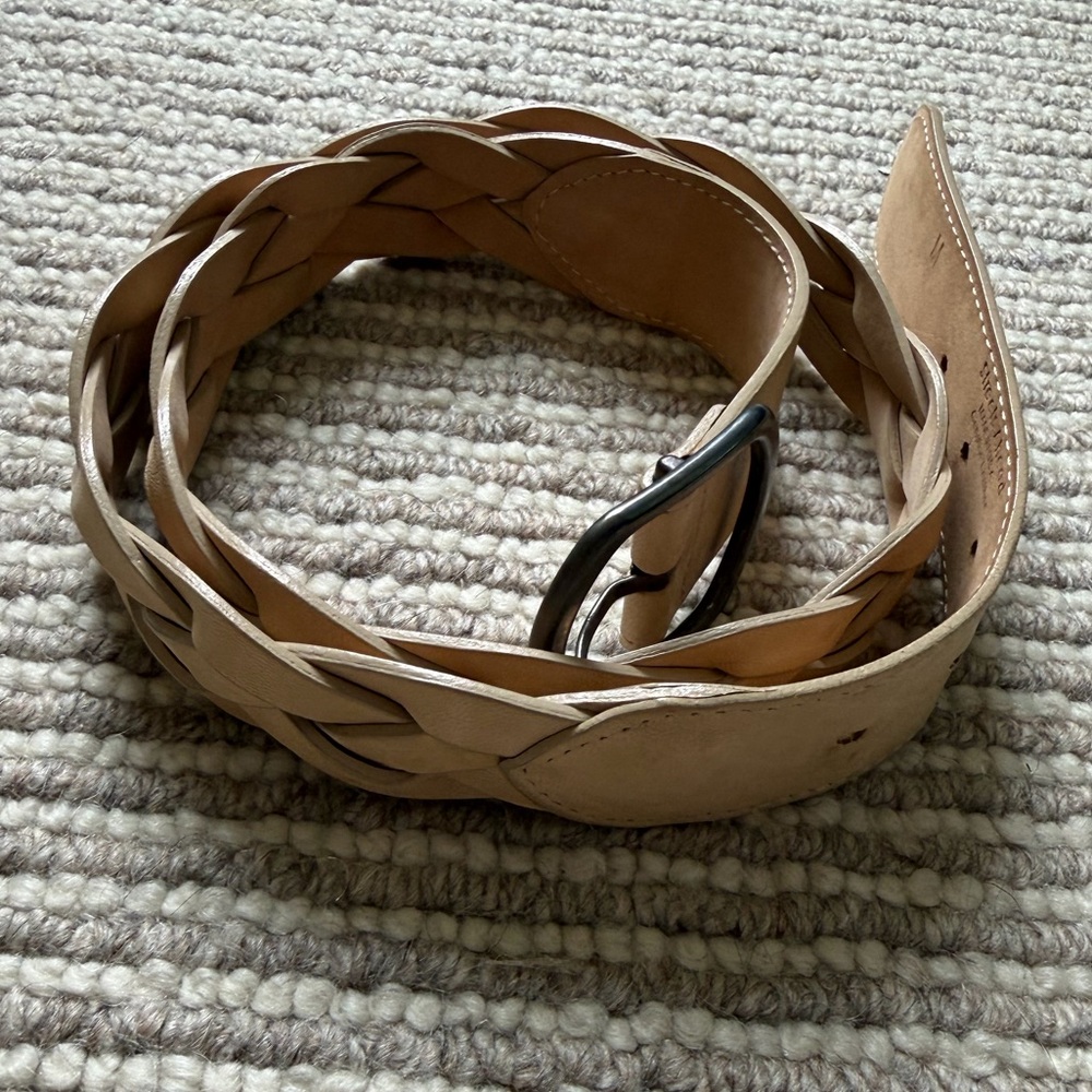 Streets Ahead Braided Tan Leather Belt - Picture 9 of 10